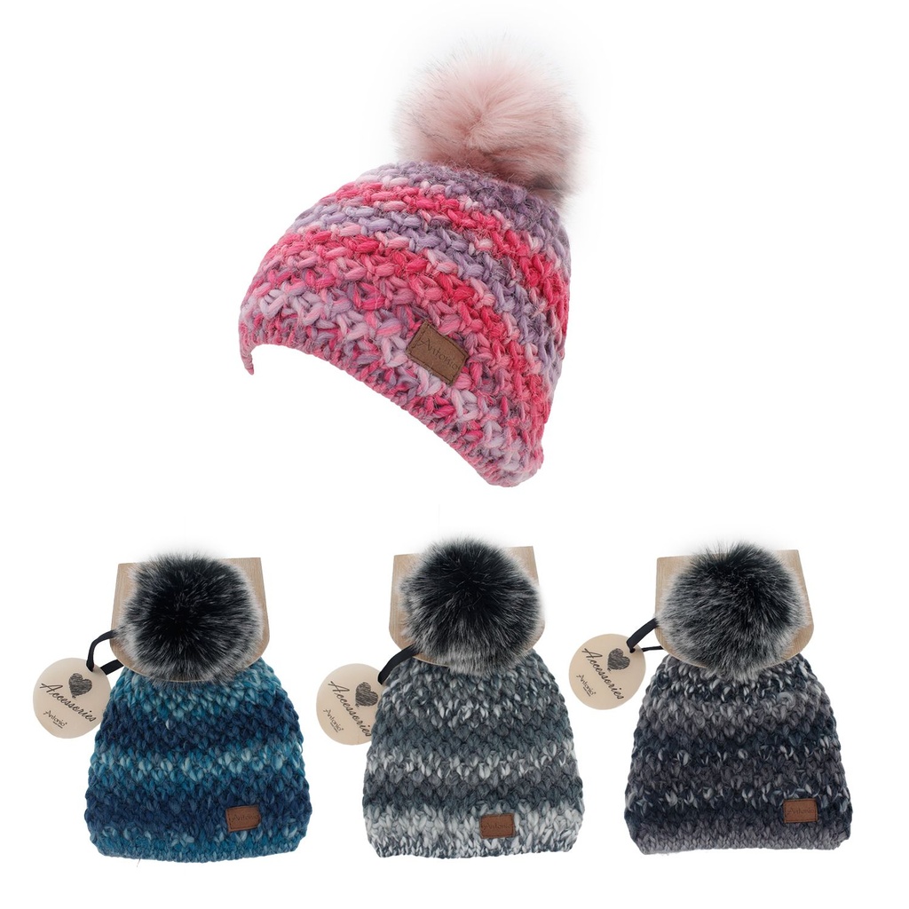 [60.00493.99] Winter Kinder Mütze Susi Mit Bommel