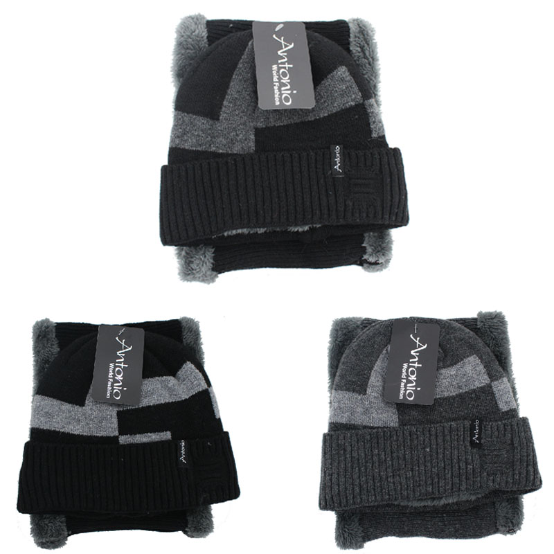 Winter Mütze und Loop Schal Set Herren