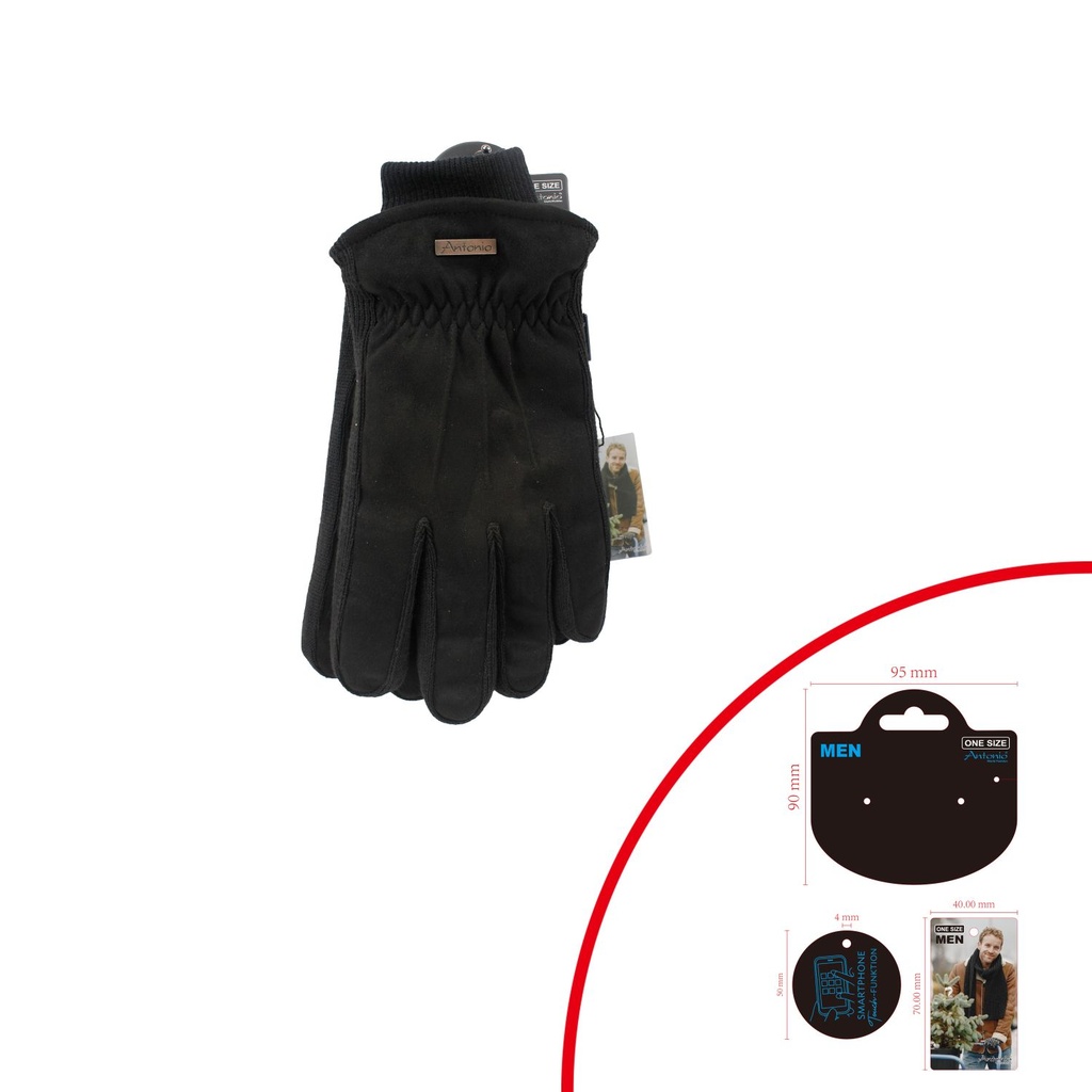 [61.00748.99] Winter Herren Handschuhe Mit Suede