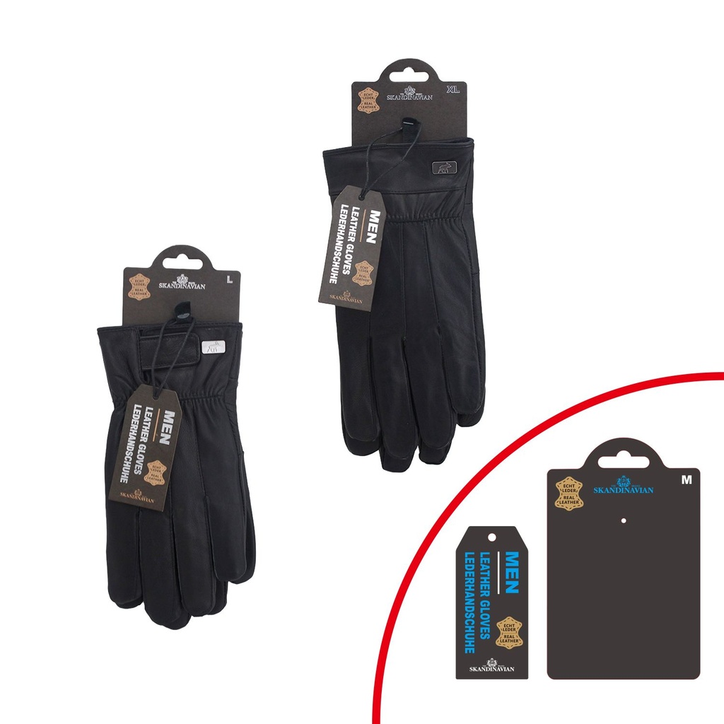 [61.00717.99] Winter Herren Handschuhe Leder Mix Promo