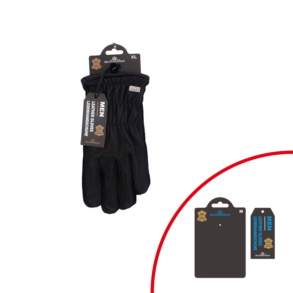 [61.00712.99] Winter Herren Handschuhe Leder Waves