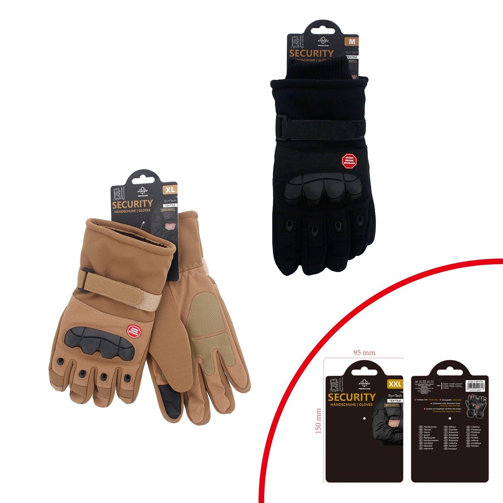 [61.00711.99] Winter Herren Handschuhe Outdoor Sicherheit Mit Teddy