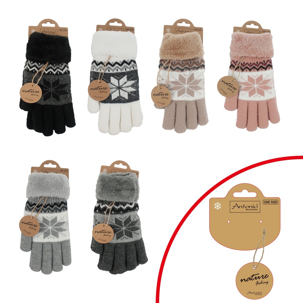 [61.00614.99] Winter Damen Handschuhe Schneeflocke Promotion