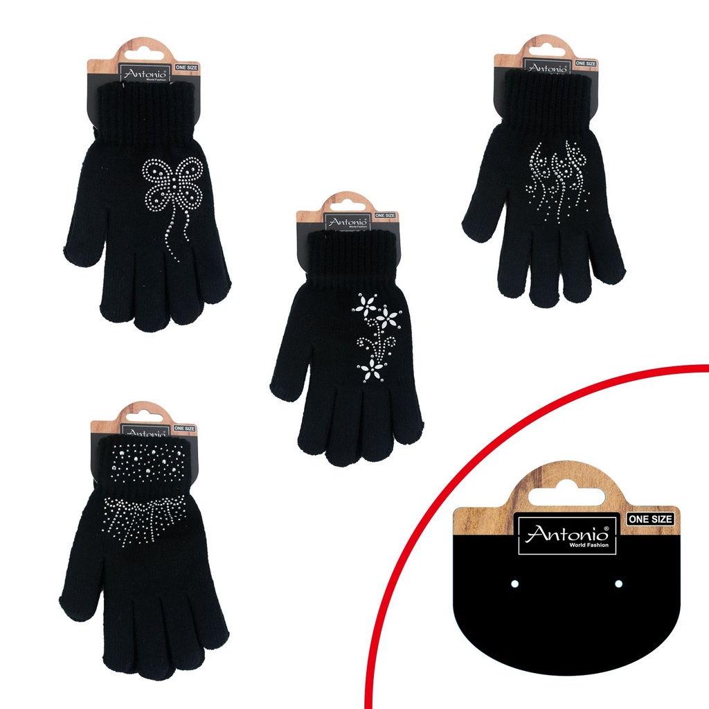 Winter Damen Glitzermuster Handschuhe