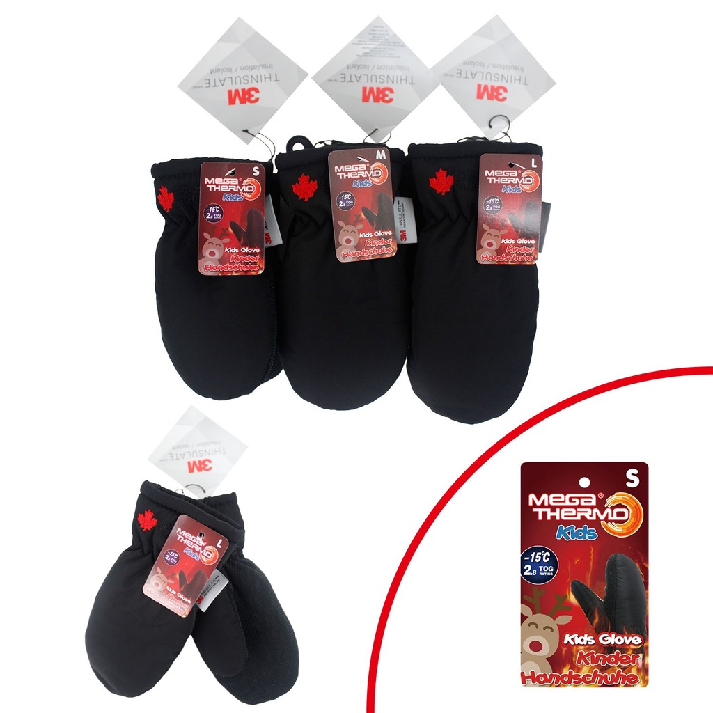 Winter Kinder Kanada Fäustlinge Mega Thermo Thinsulate 3M