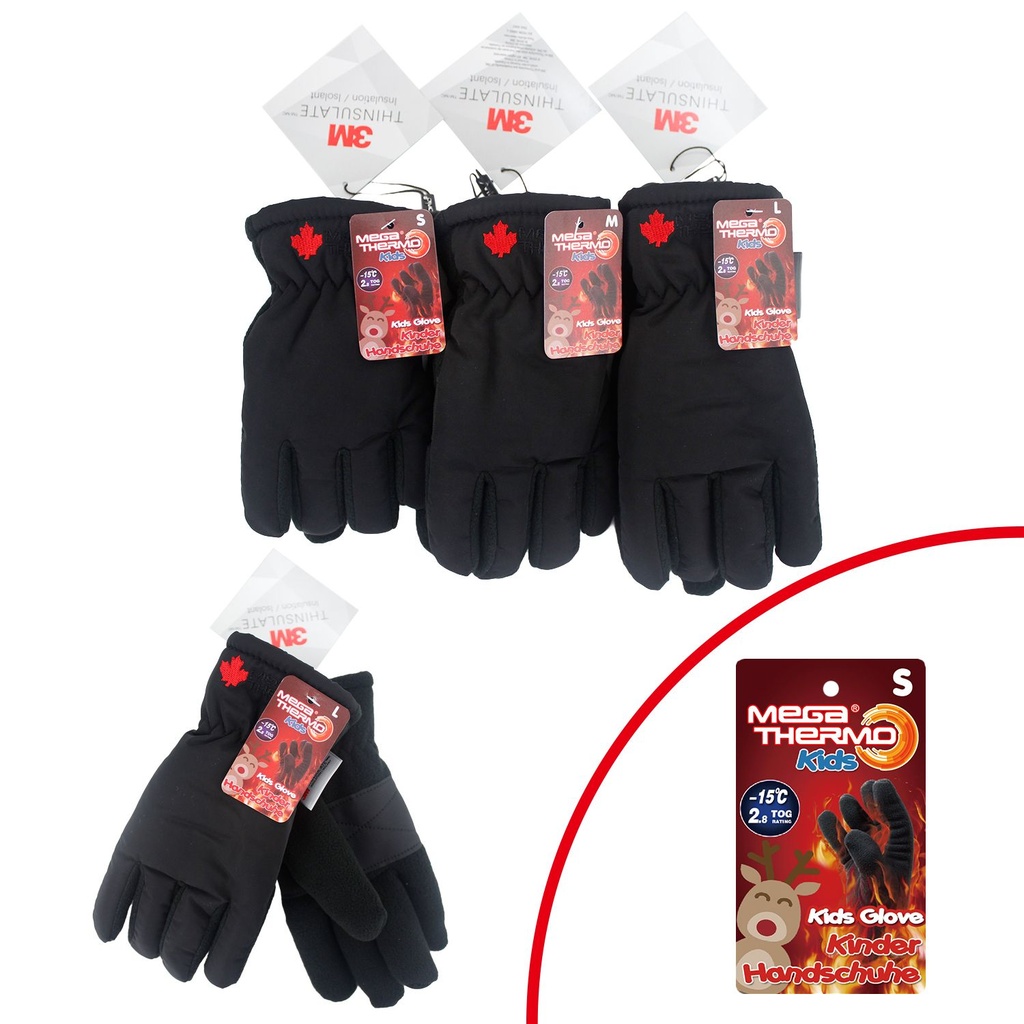 [61.00543.99] Winter Kinder Kanada Handschuhe Mega Thermo Thinsulate 3M