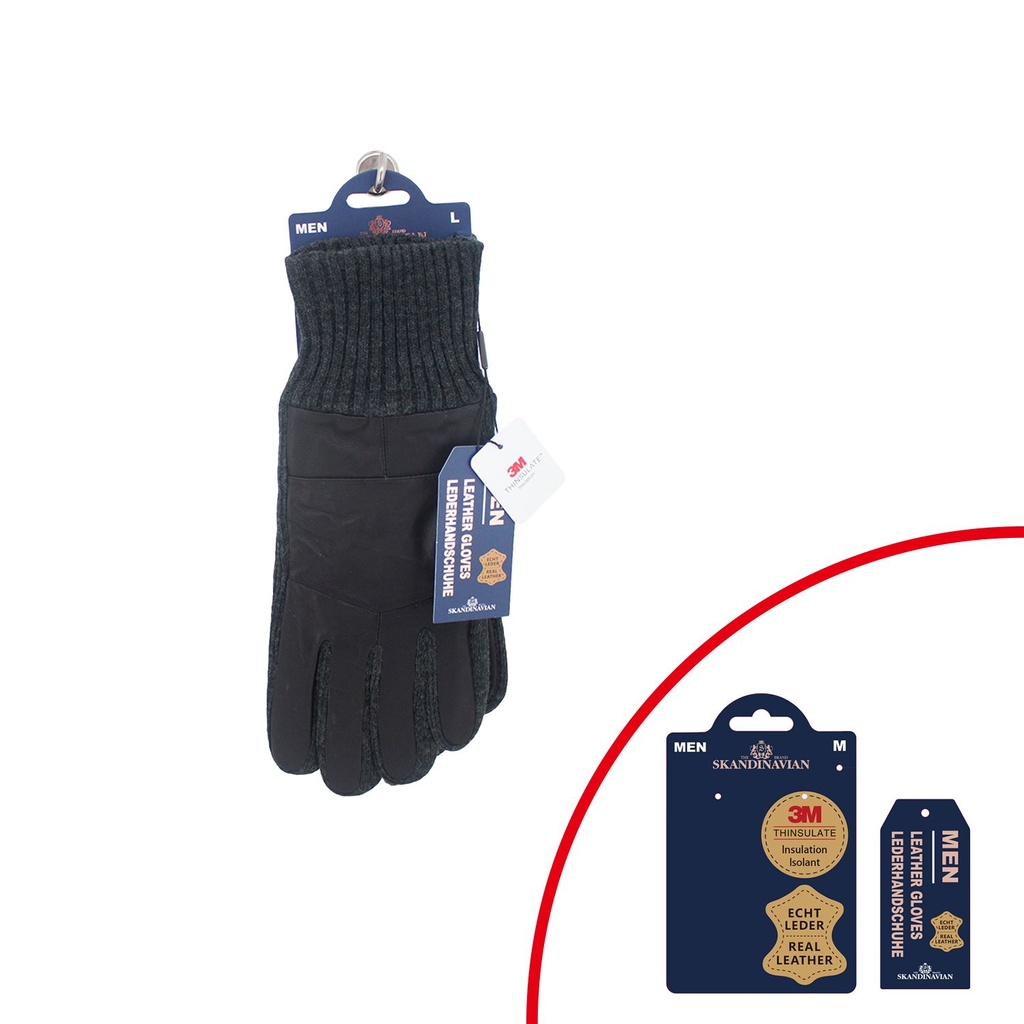 [61.00515.99] Winter Herren Handschuhe Leder - 3M