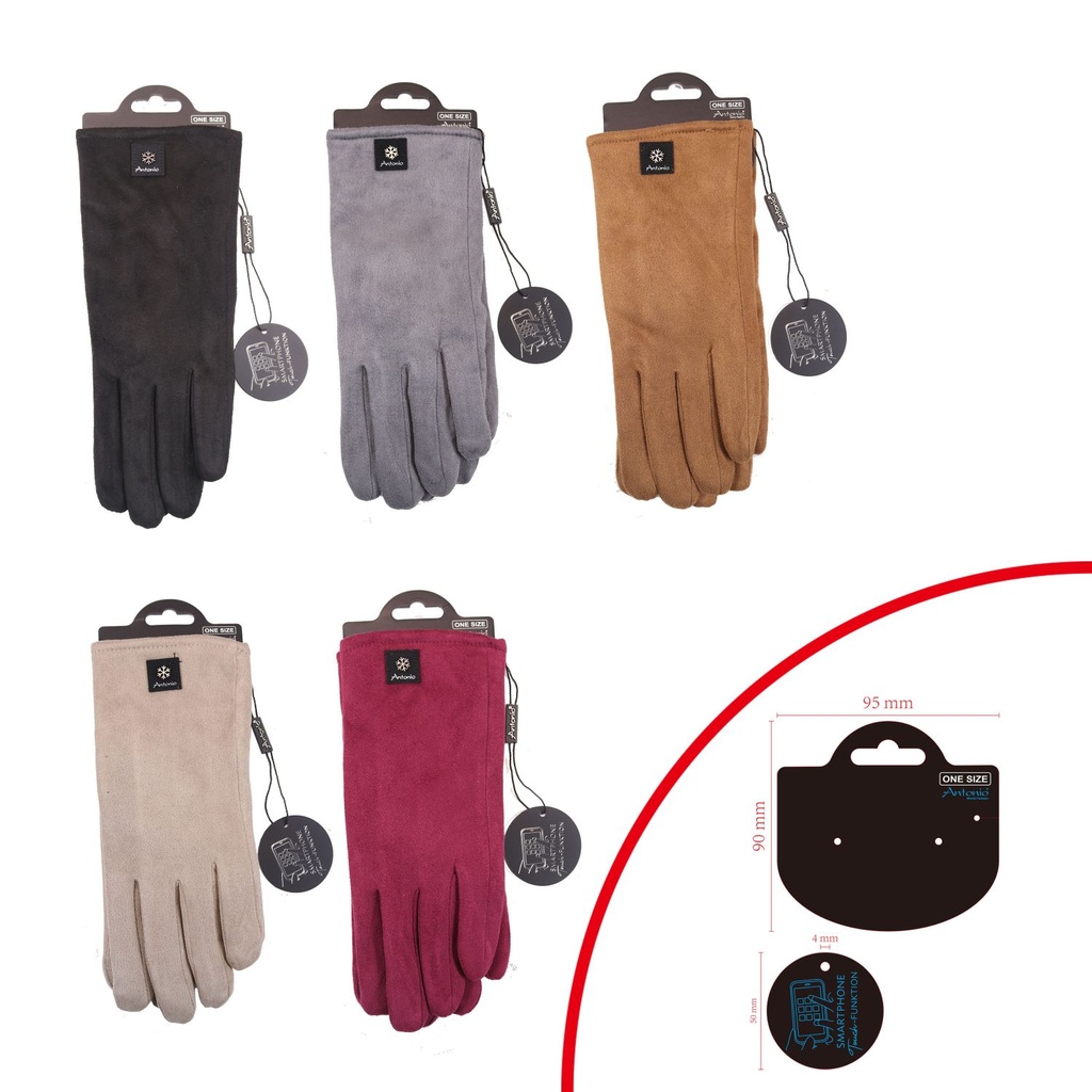 Winter Damen Handschuhe Suede Mit Innenteddy