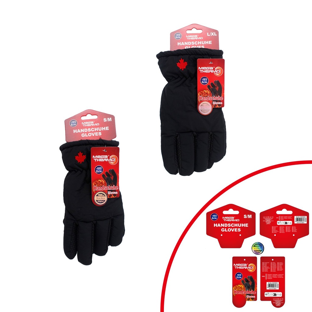 Winter Damen Kanada Handschuhe Mega Thermo Fleece Thinsulate 3M