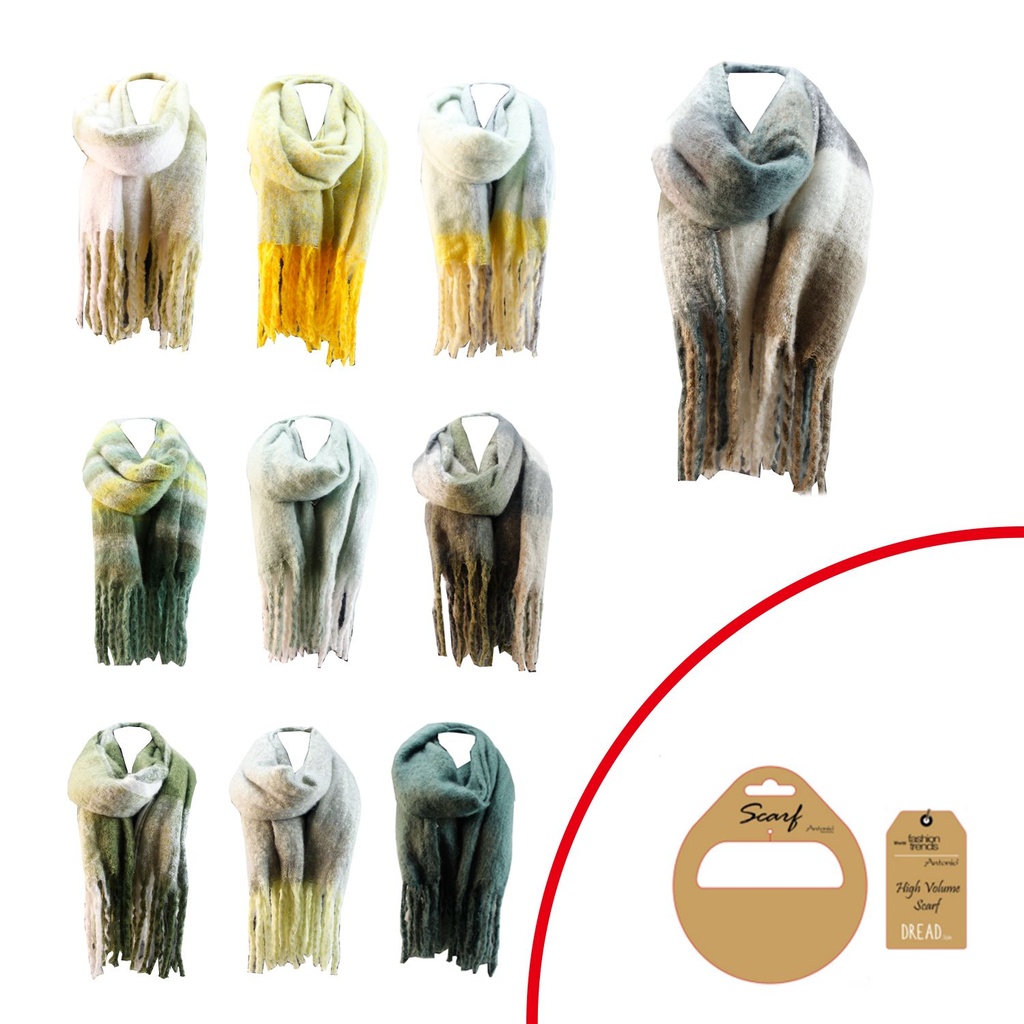 [62.02361.99] Damen Winter Schal Yellow/Green Collection