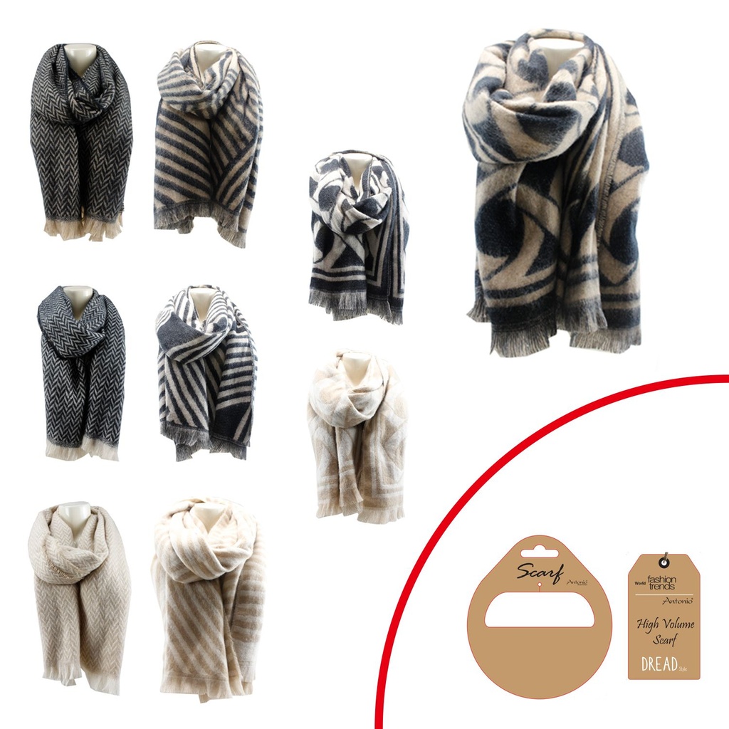 [62.02317.99] Winter Damen Schal Fashion Mix Lurex