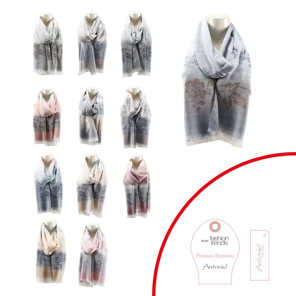[62.02277.99] Damen Paschming Traditionler Schal Sommer Flowers