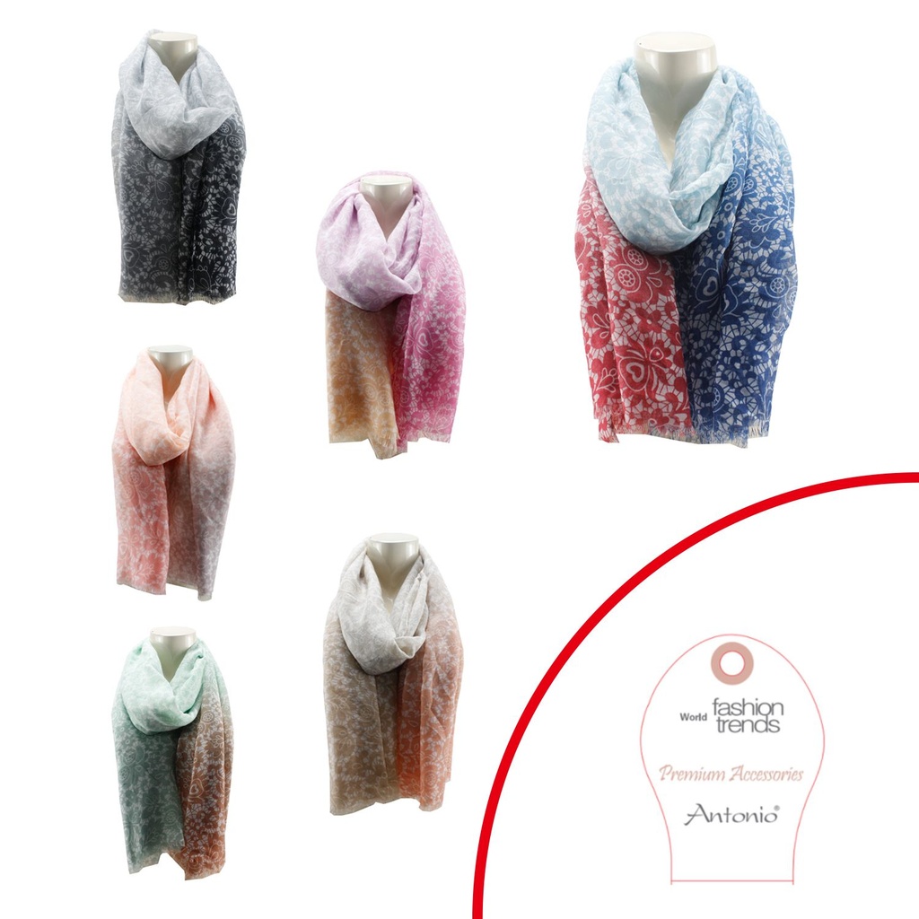 Sommer Damen Schal Soft Light Garden