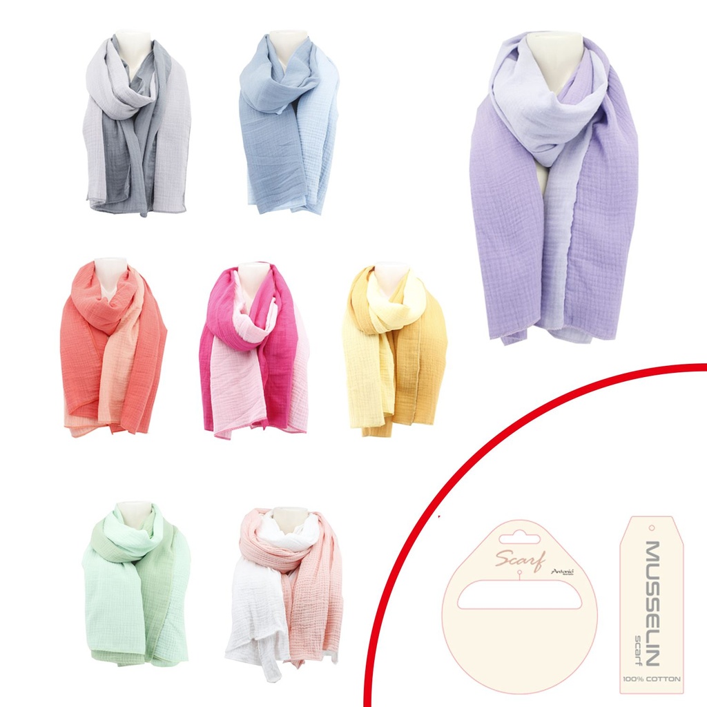 Sommer Schal Musselin Collection Mix Dual Colors
