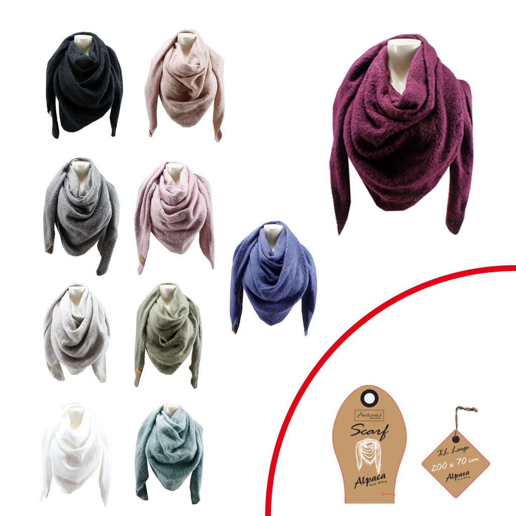 Winter Damen Schal Bouclé Dreieck Basic-Fashion