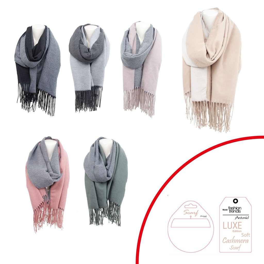 Winter Damen Schal Cashmera Zweifarbig