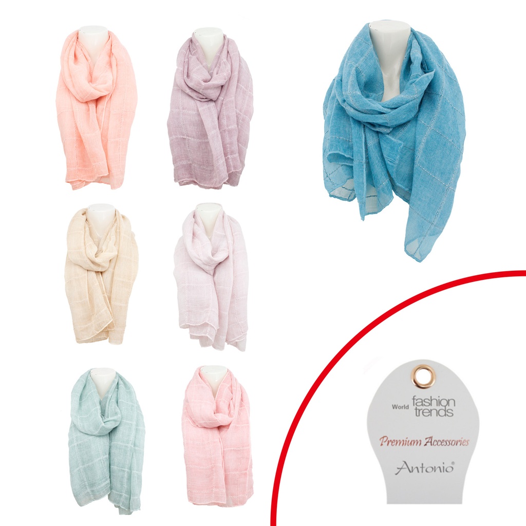[62.01888.99] Sommer Damen Schal Tie-Dye Mit Silberlinien