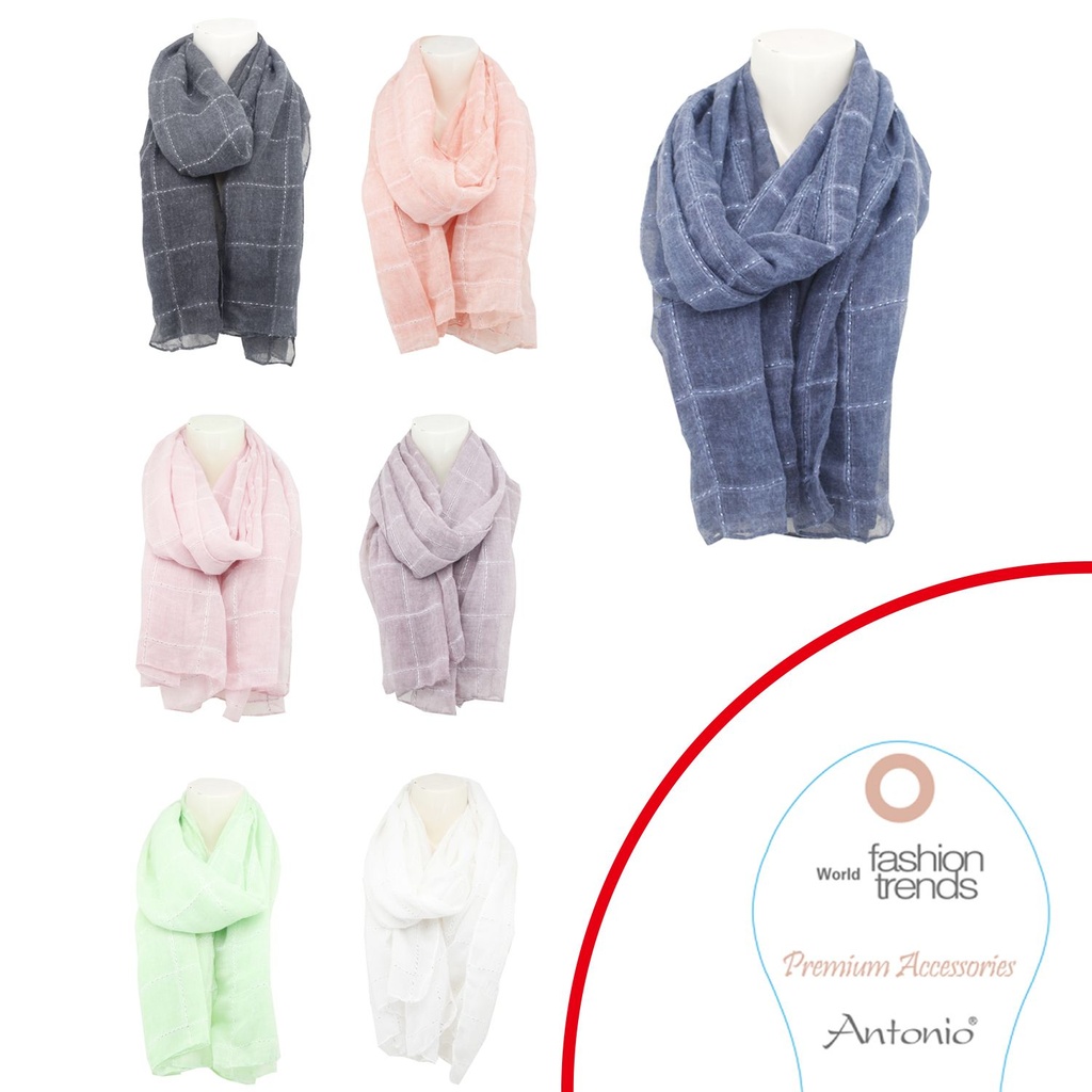 [62.01888.98] Sommer Damen Schal Tie-Dye Mit Silberlinien II