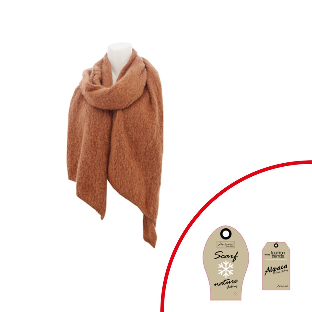 [62.01879.17] Winter Damen Schal Bouclé Rost