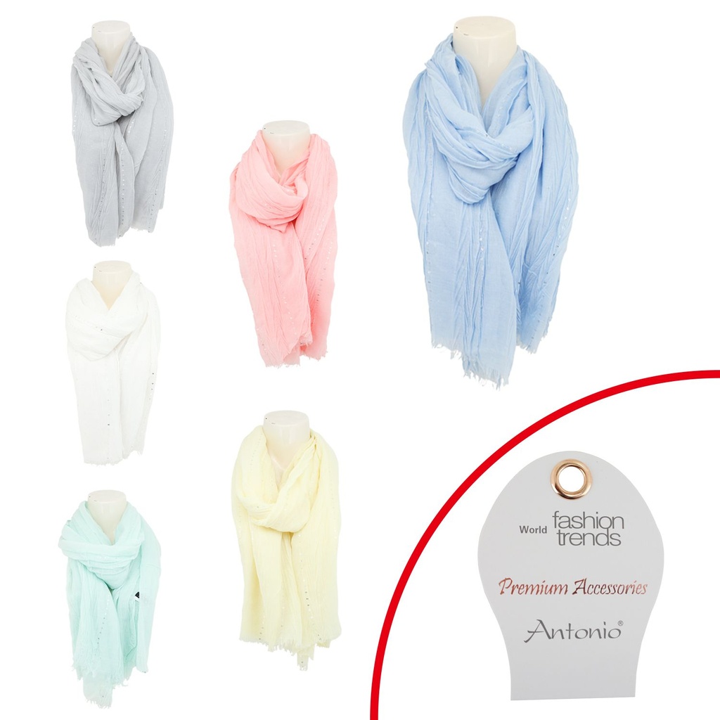 [62.01832.99] Sommer Damen Schal Boho Style Pailietten