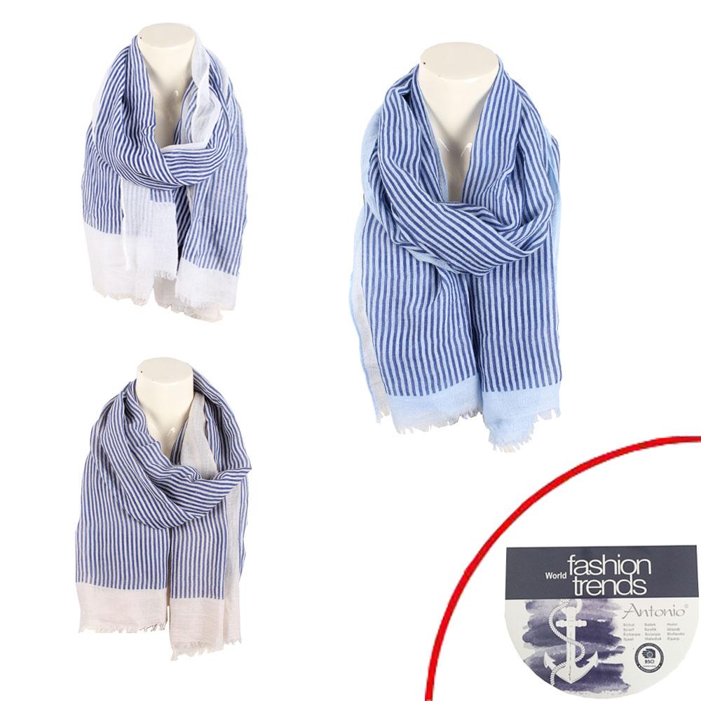 [62.01164.99] Sommer Damen Schal Maritime Streifen