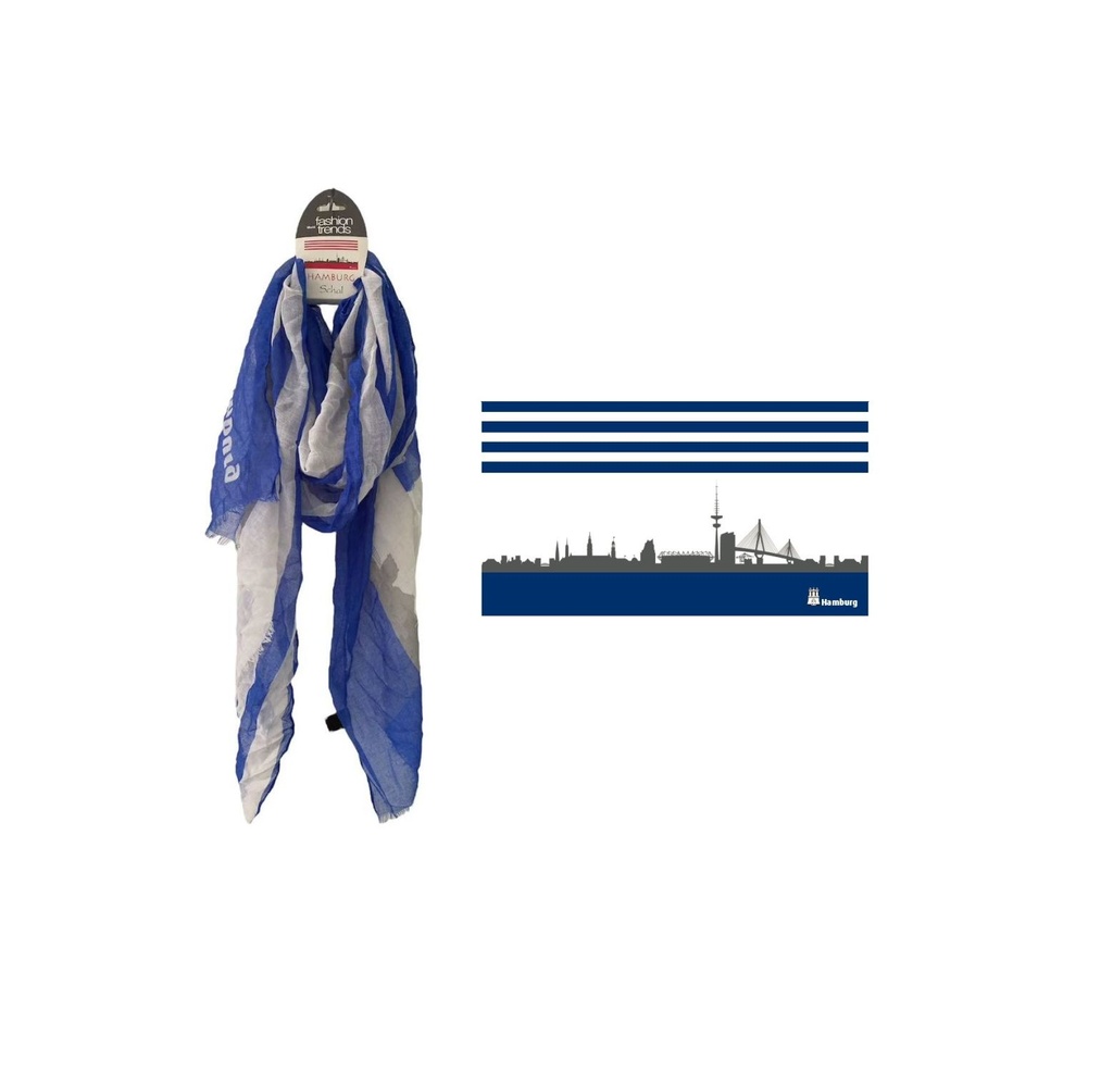 Tuch Hamburg blau