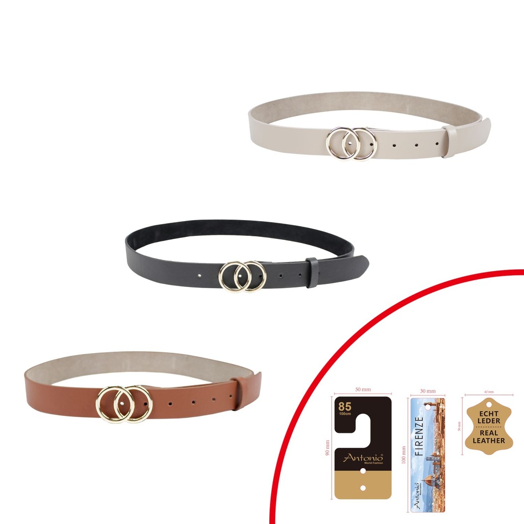 Damen Gürtel Doppelring