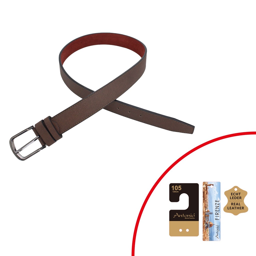 [65.00055.24] Herren Fashion Gürtel 4 cm Schwarz