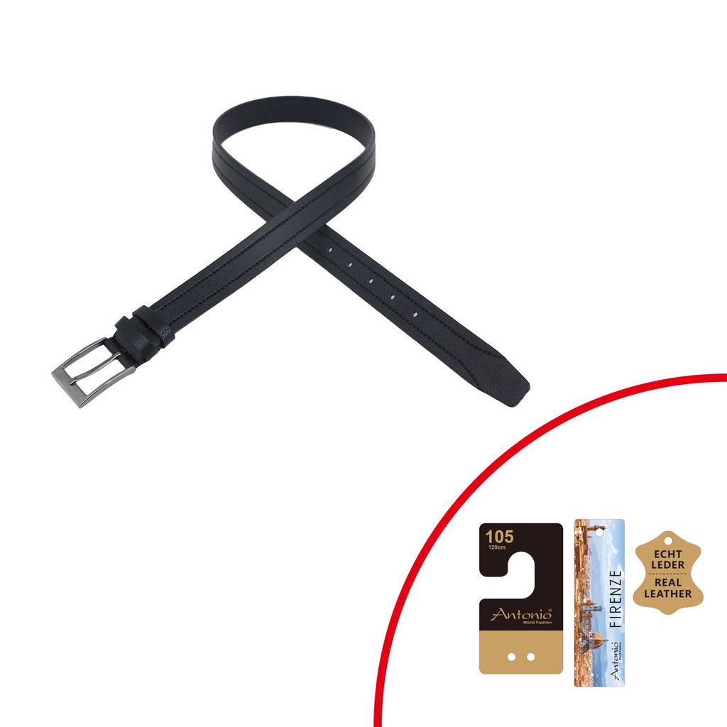 Herren Fashion Gürtel 4,5 cm Schwarz