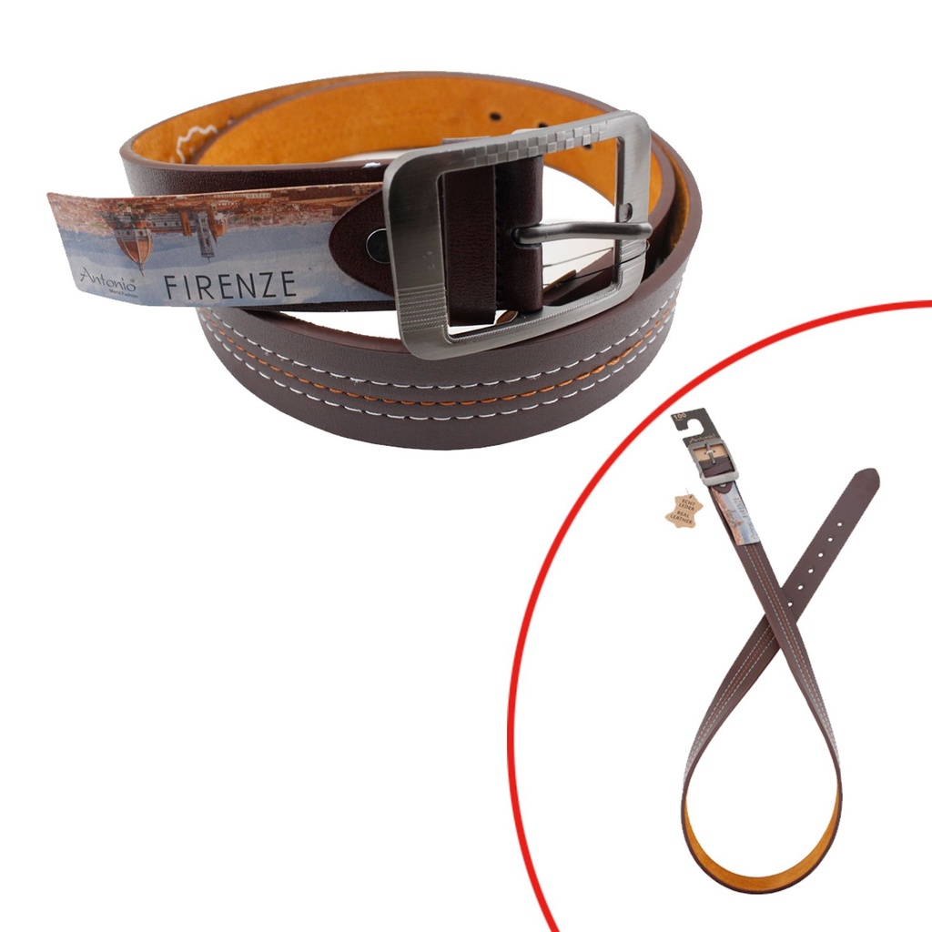 Herren Fashion Gürtel 4 cm Coffee