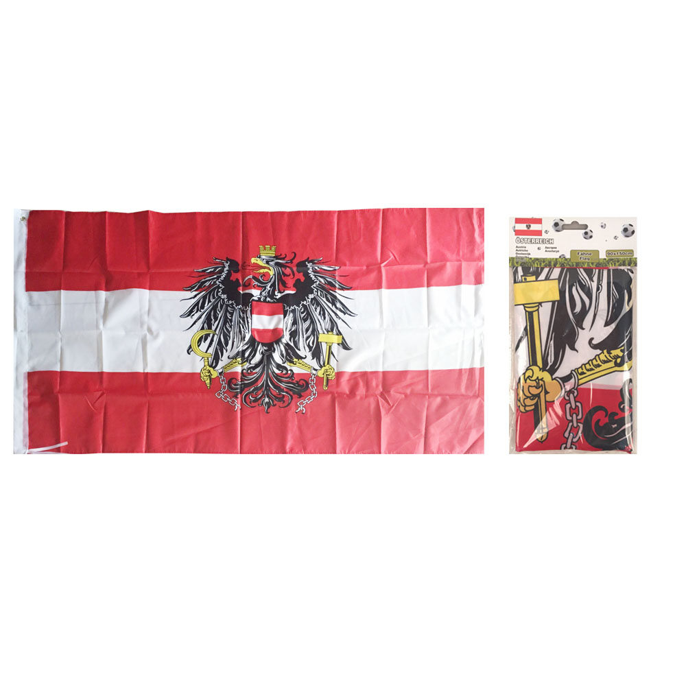 Fahne mit Öse Österreich (90x150cm)