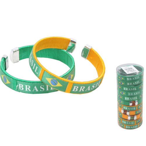 [66.00147.99] 12er Pack Fan Armband Brasilien (schmal)