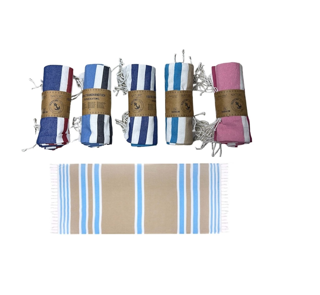 [67.00534.99] Fouta Strandhandtücher - Royal Strips Style