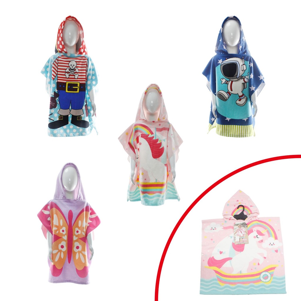 Mikrofaser Kinder Strand Umhang Handtuch Mit Print