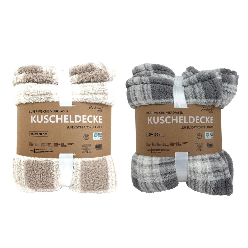 Winter Decke Glencheck Sherpa Fleece