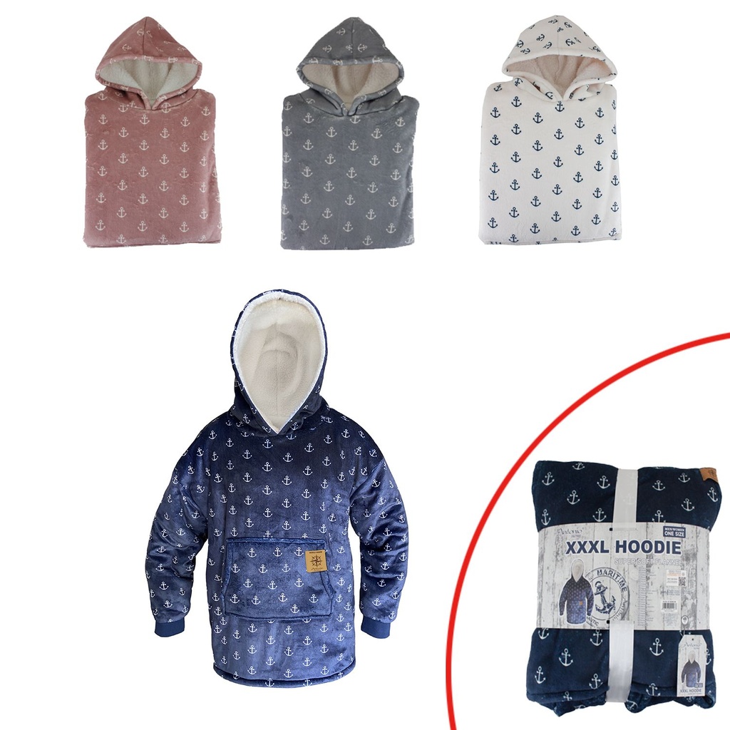 [67.00293.99] Kuschel Hoodie Maritime Anker