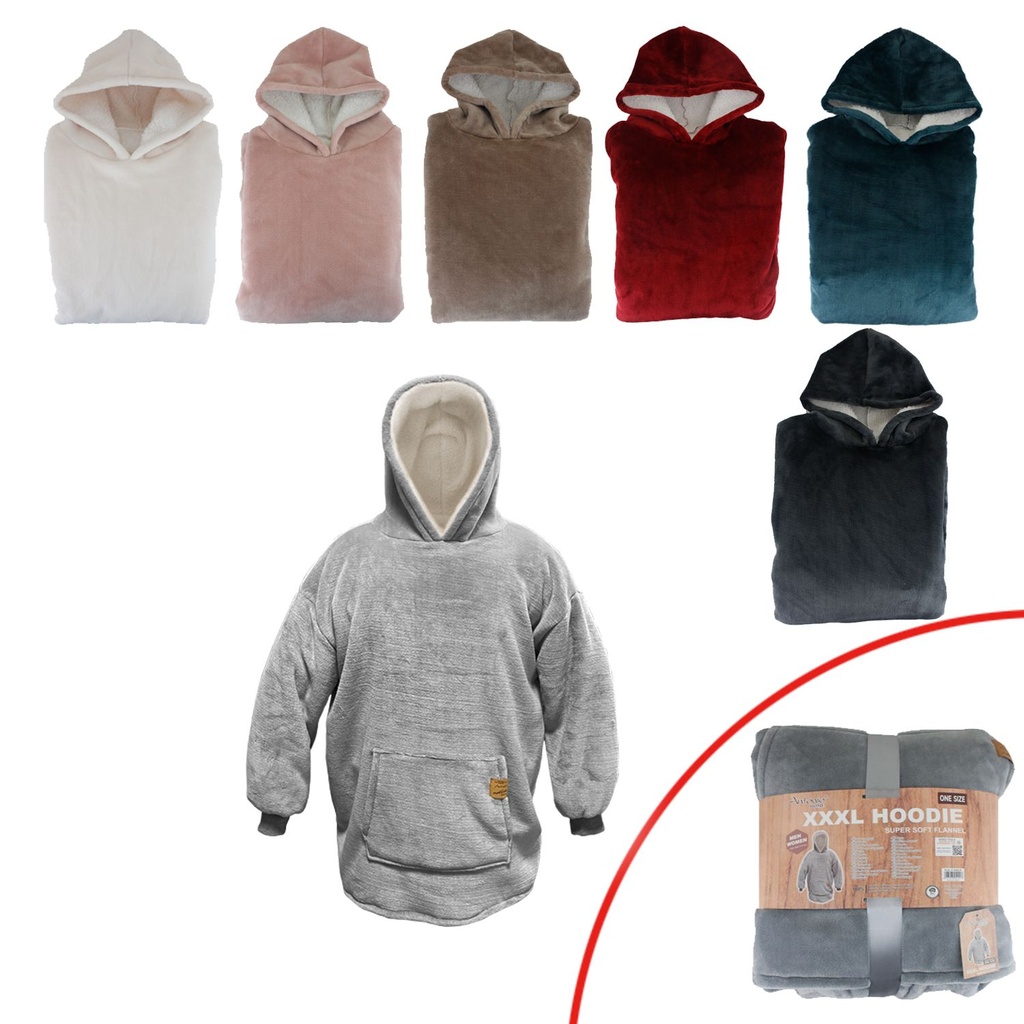 [67.00292.99] Kuschel Hoodie Unifarben