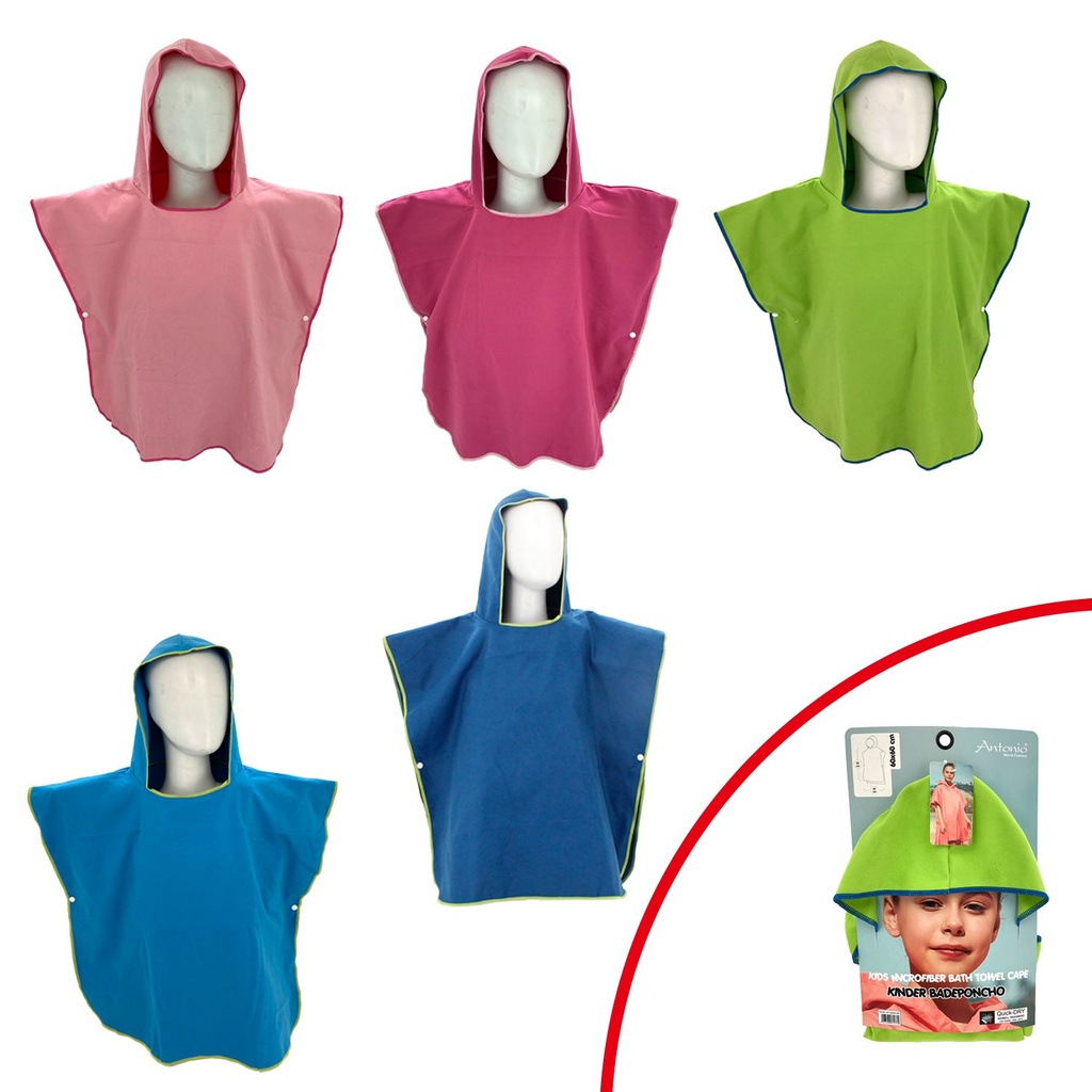 [67.00223.99] Mikrofaser Kinder Strand Umhang Handtuch