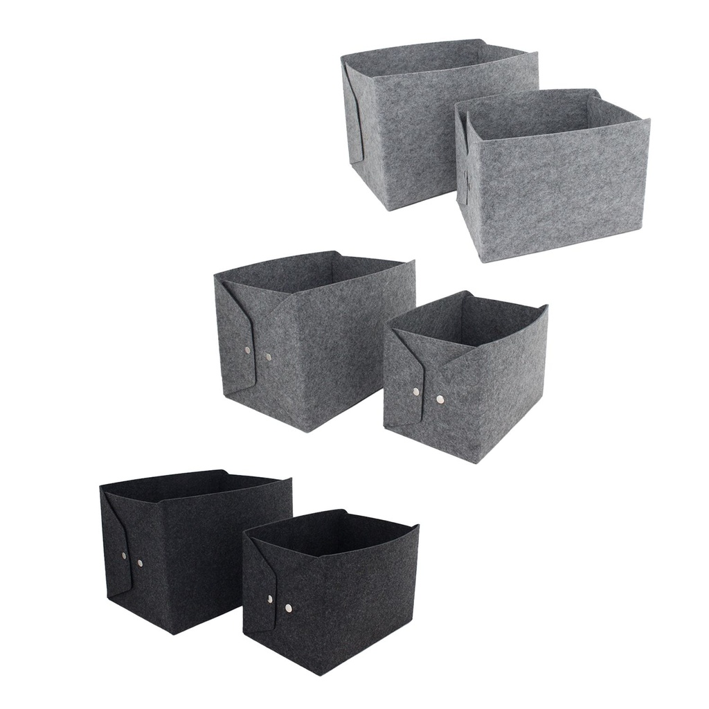 [67.00191.99] 2er S And M Size Storage Basket Felt Fliz