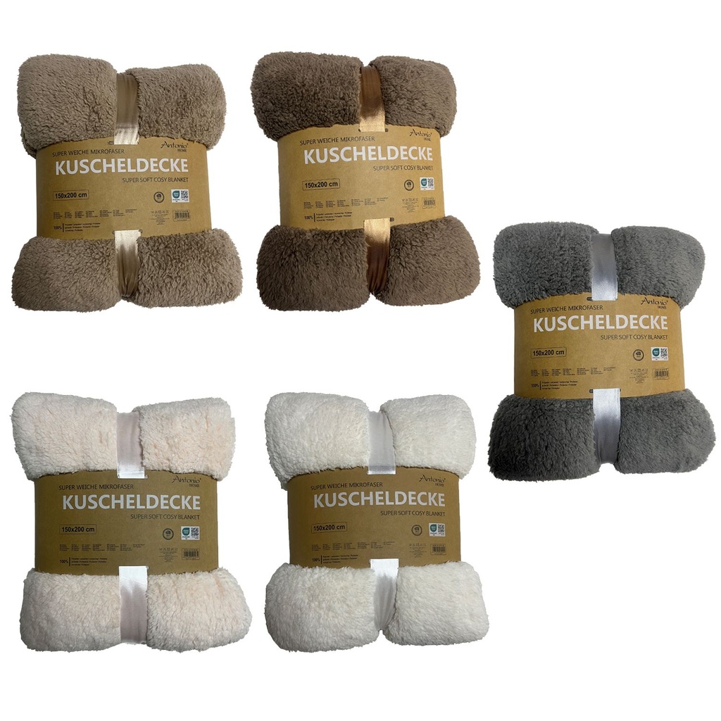 [67.00101.99] Decke Langes Teddy Flach gepackt