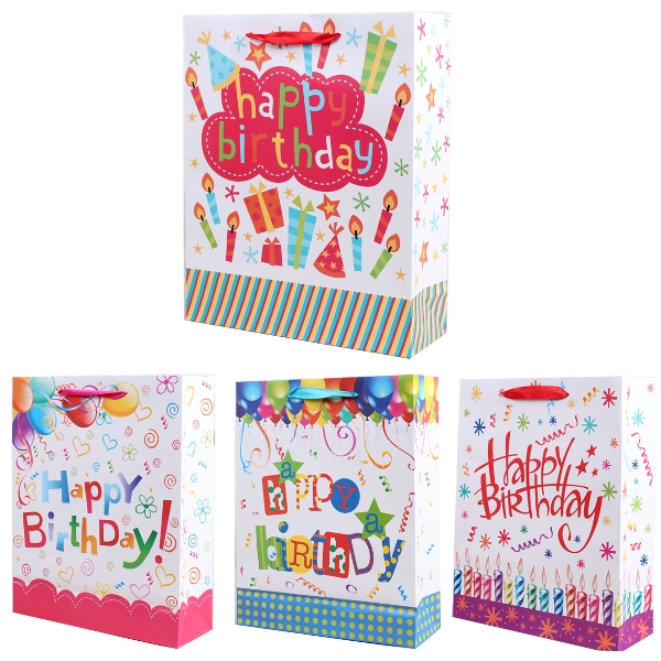 Papier Geschenktasche Happy Birthday