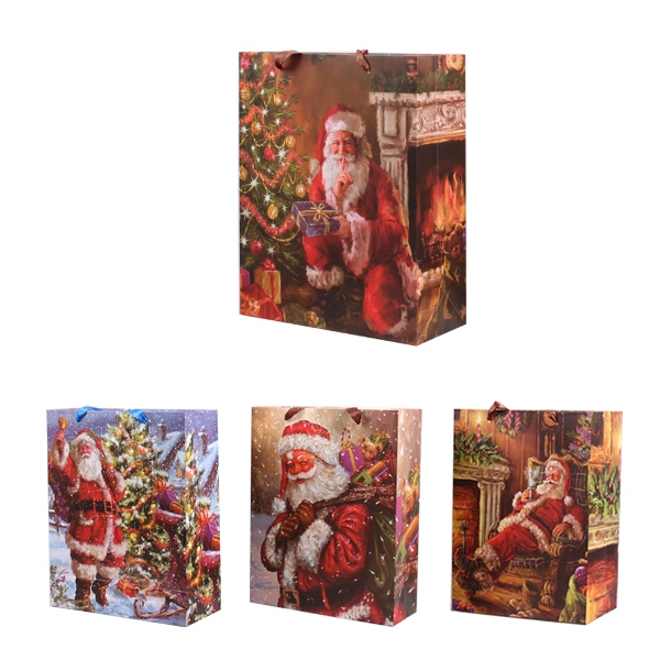 [69.00021.99] Paper Gift Bag Santa Claus big 30x42x12 cm - L