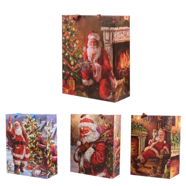 [69.00020.99] Paper Gift Bag Santa Claus big 26x32x10,5 cm - M