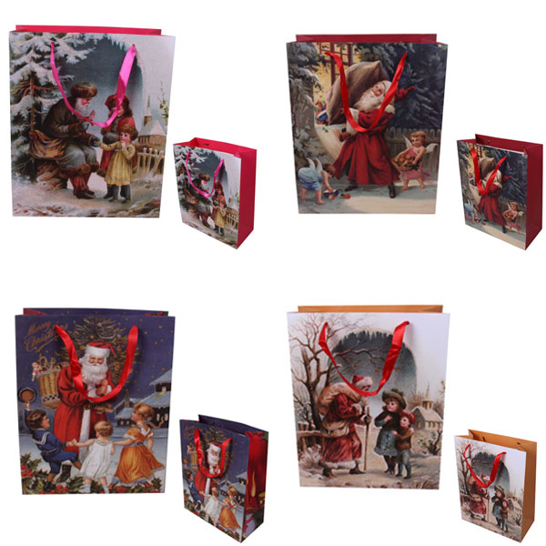 [69.00011.99] Paper Gift Bag Santa 32x26x12cm