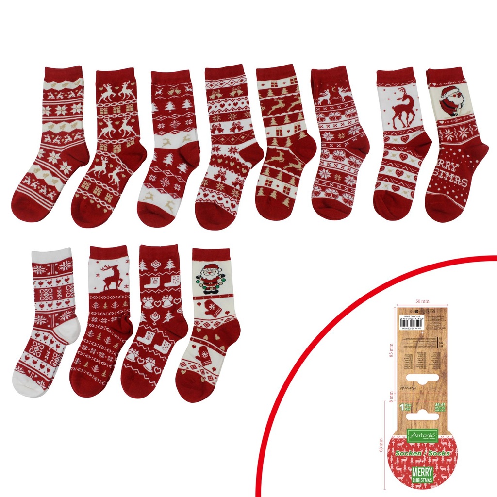 [82.00654.99] Damen Crazy Weihnachts Socken