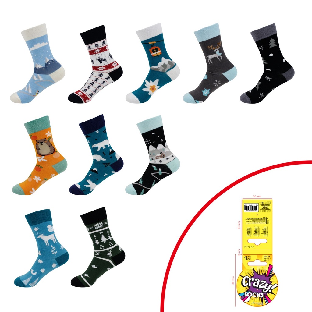 [82.00652.99] Damen Crazy Socken "Alpen Kollektion"