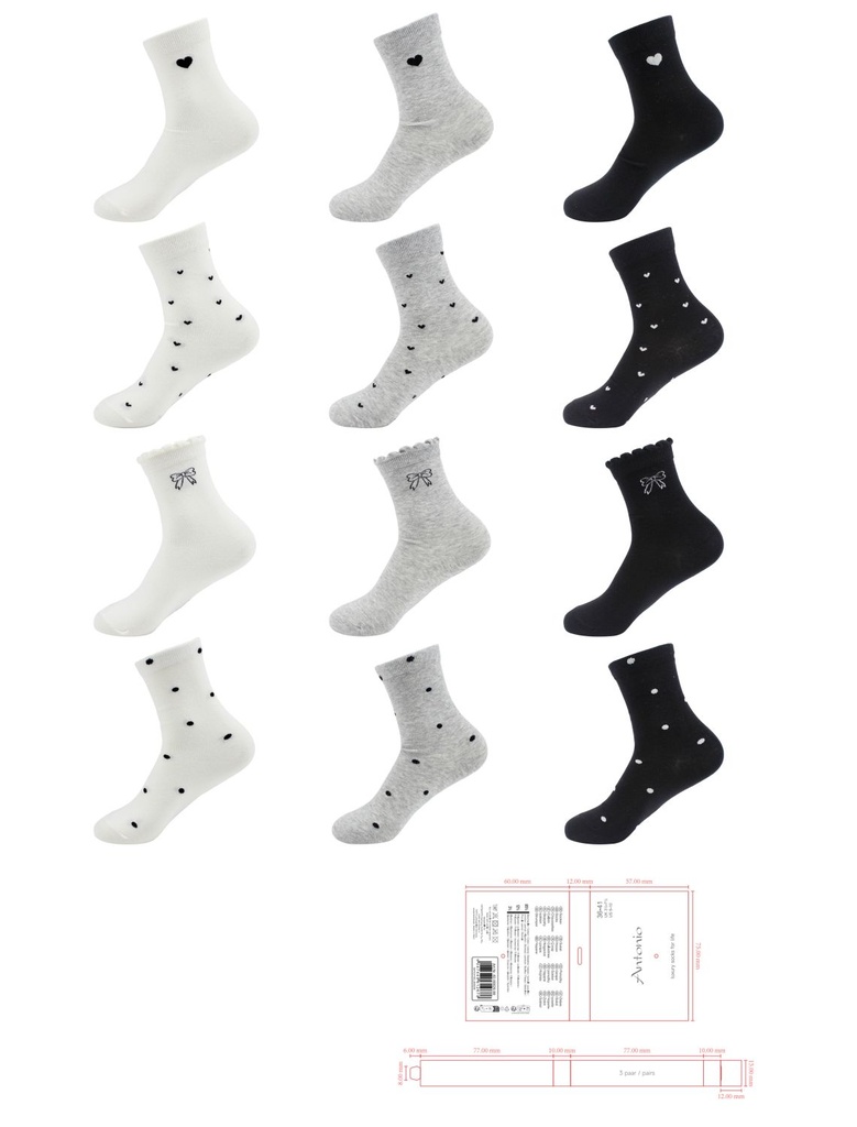 3er Pack D.Premium Fashion Socken