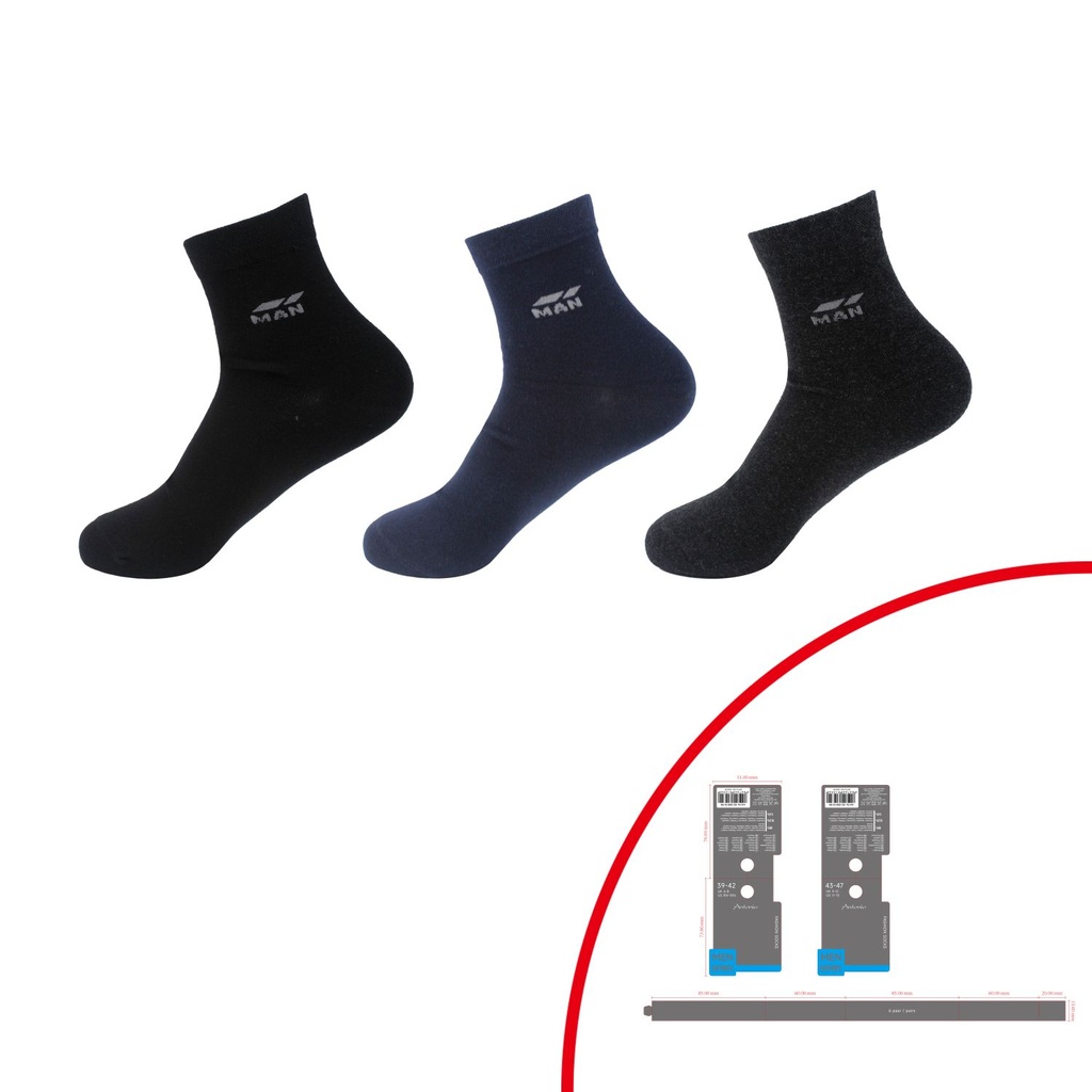 [82.00618.99] 6er Pack Hrn. Sneaker Basic