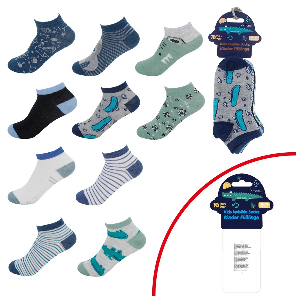 10er Pack Kinder Socken Sport Boys
