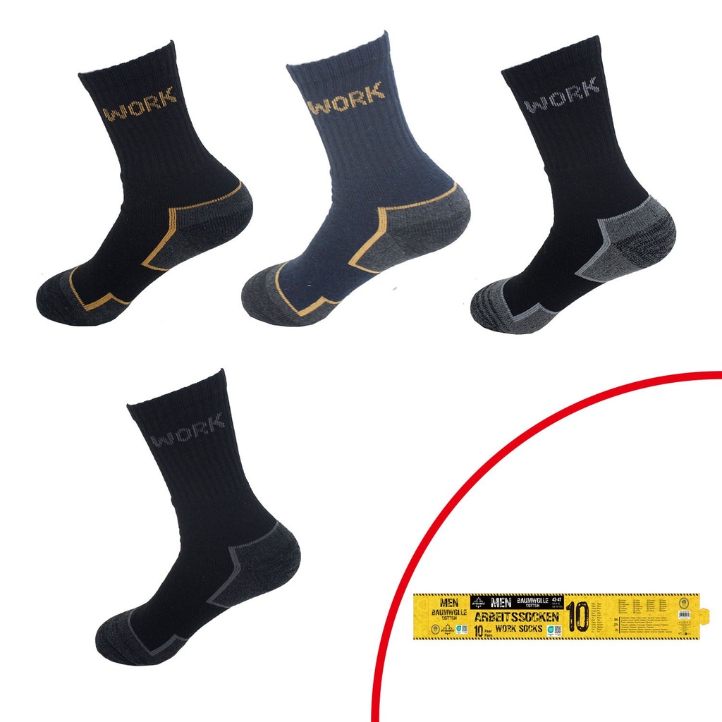 10er Pack Herren Arbeitersocken